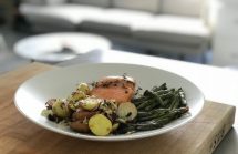 Salmon Greenbeans and Potatoes made in a Brava Oven