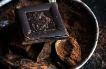 Square of dark chocolate cough suppressant