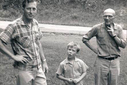 Alan Greene as a boy in kentucy with father and grandfather