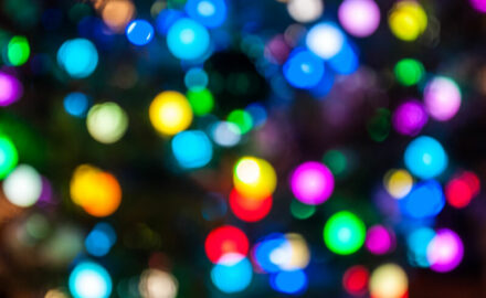 Holiday lights out of focus - one way of making holidays magical